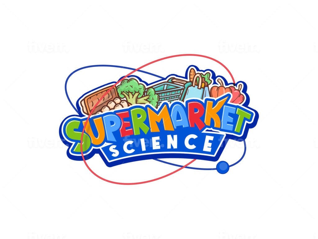 The logo of supermarket science with transparent background